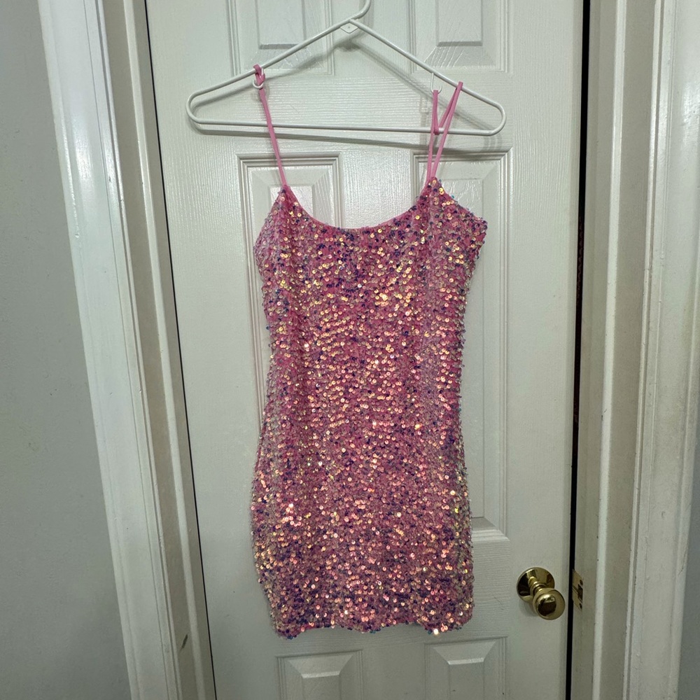 Pink Sequin Dress